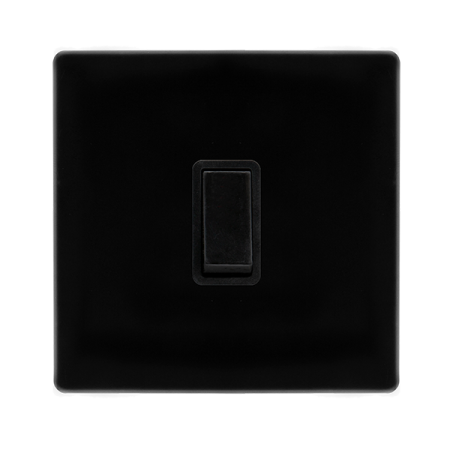 Click Definity Screwless Metal Black 20A Double Pole Switch | SFMB622BK