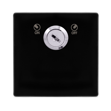 Click Definity Screwless Metal Black 20A DP Lockable Switch | SFMB660