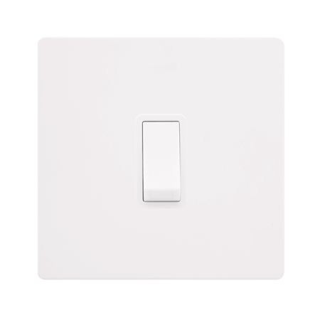 Click Definity Complete Metal White Screwless 1 Gang Intermediate Switch