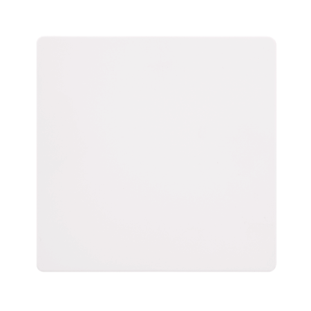 Click Definity SFMW061 Metal White Screwless Double Blank Plate