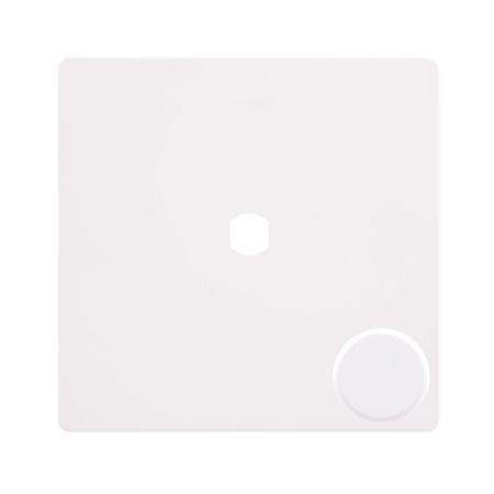 Click Definity SFMW141PL Metal White Screwless 1 Gang Empty Dimmer Plate with Knob