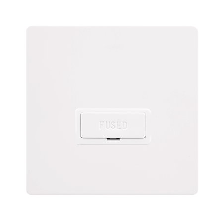 Click Definity SFMW650PW Metal White Screwless 13A Unswitched Fused Connection Unit