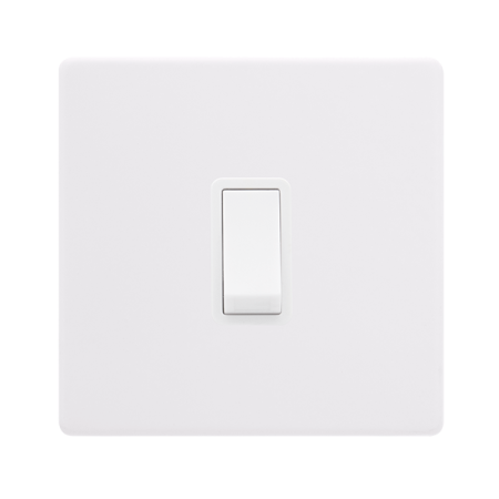 Click Definity Screwless 10ax Ingot 1 Gang Intermediate Switch - Polar White | SFPW025PW
