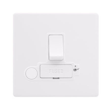 Click Definity Screwless 13A Switched Lockable Connection Unit With Optional Flex Outlet | SFPW251PW