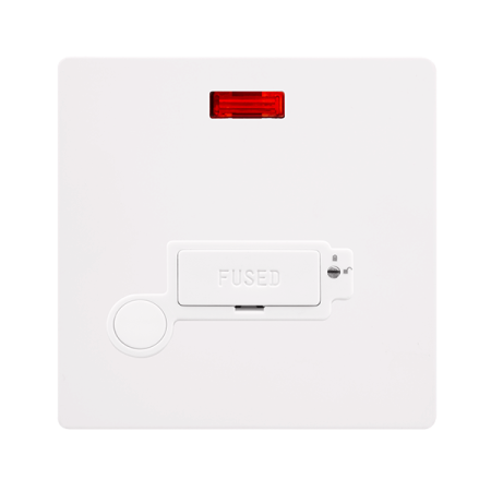 Click Definity Screwless 13A Lockable Connection Unit With Neon & Optional Flex Outlet | SFPW253PW