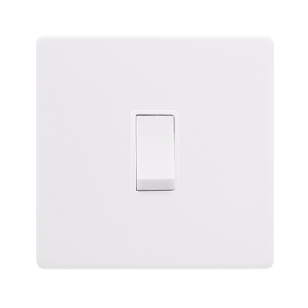 Click Definity Matt White 20A Double Pole Switch | SFPW622PW