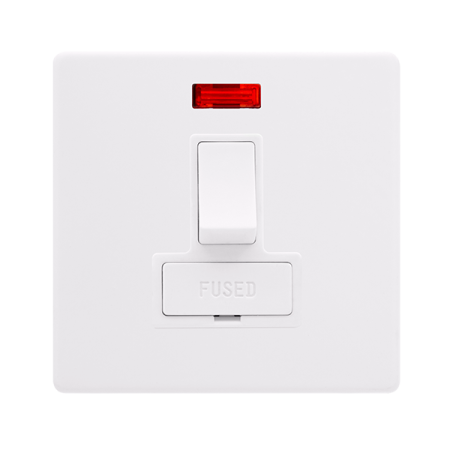 Click Definity Screwless 13A Switched Fused Connection Unit With Neon | SFPW652PW