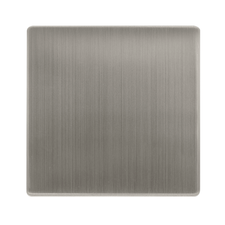 Click Definity Screwless 1 Gang Blank Plate - Stainless Steel Cover Plate | SFSS060