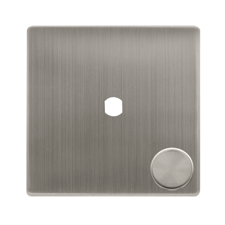Click Definity Screwless 1 Gang Unfurnished Dimmer Plate & Knobs - Stainless Steel | SFSS141PL
