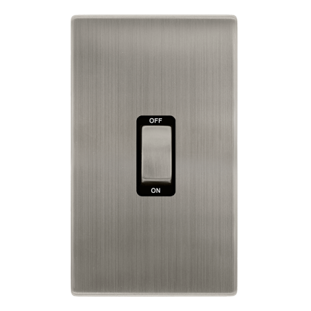 Click Definity Screwless 50a Ingot 2 Gang Double Pole Switch | SFSS502BK