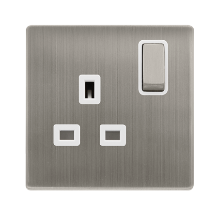 Click Definity Screwless 13A Ingot 1 Gang DP Switched Socket | SFSS535PW
