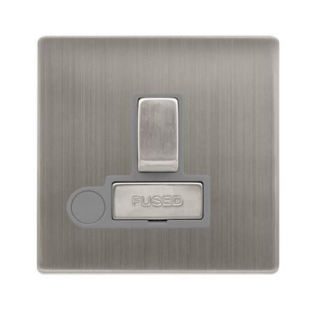 Click Definity Screwless 13A Ingot Switched Fused Connection Unit with Optional Flex Outlet | SFSS551GY