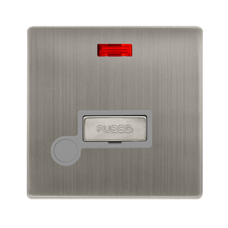Click Definity Screwless 13A Ingot Fused Connection Unit With Neon & Optional Flex Outlet | SFSS553GY