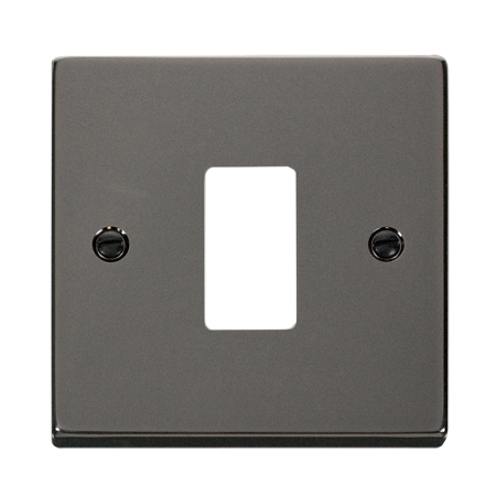 Click Deco Black Nickel 1 Gang Grid Pro Front Plate?vpbn20401