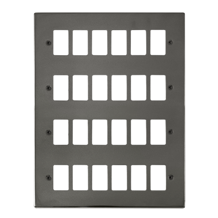 Click Deco Black Nickel 24?gang Grid Pro Front Plate Vpbn20524