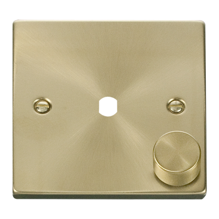 Click Satin Brass 1g Empty Dimmer Plate With Knob?vpsb140pl