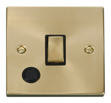 Click Deco Satin Brass 20a Dp Switch With Flex Outlet Vpsb522bk