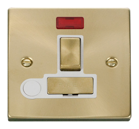 Click Deco Satin Brass Switched Fused Spur Neon + F/o?vpsb552wh