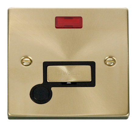 Click Deco Satin Brass Unswitched Fused Spur Neon F/o?vpsb553bk