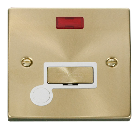 Click Deco Satin Brass Unswitched Fused Spur Neon F/o?vpsb553wh