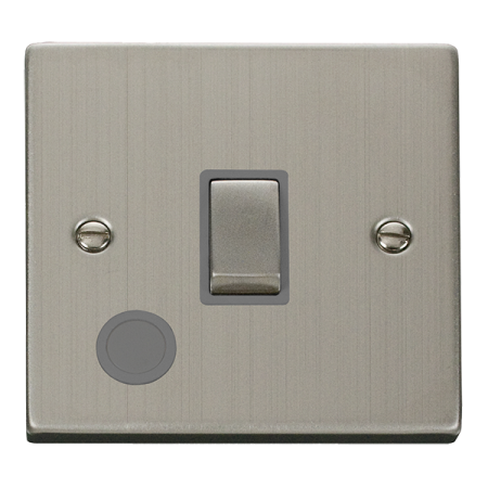 Click Deco Stainless Steel Single 20a Switch & Flex Outlet Grey Insert | Vpss520gy