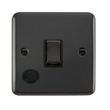 Click Deco Plus Black Nickel 20A Double Pole Switch with Flex Outlet DPBN522BK