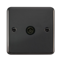 Click Deco Plus Black Nickel Single Non-Isolated Coaxial Socket DPBN065BK