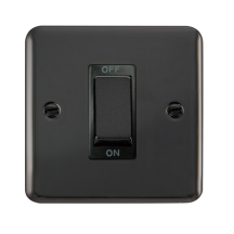 Click Deco Plus Black Nickel 1 Gang 45A Double Pole Switch DPBN500BK