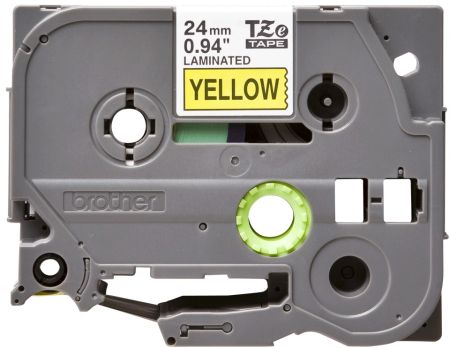 Brother TZe-651 Labelling Tape Cassette Black on Yellow, 24mm wide