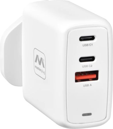 Masterplug USBPLGACC67W/U-MP Super-Fast 67W Type C & A USB Charging Plug