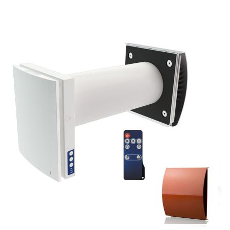 Blauberg Vento-Maxi Decentralised Single Room Heat Recovery Fan Unit WiFi Terracotta Cowl