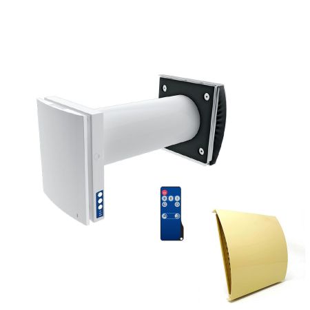 Blauberg Vento-Duo Decentralised Single Room Heat Recovery Fan Unit WiFi Sand Cowl