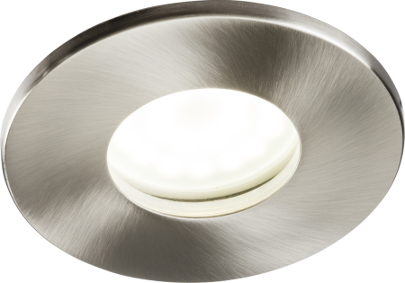 Knightsbridge IP65 GU10 Fire-Rated Downlight Brushed Chrome | VFCFIPBC