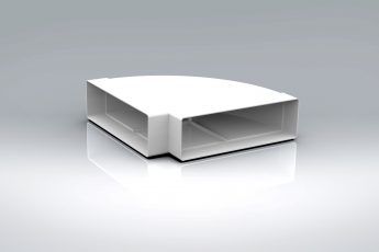 Verplas 204x60mm 90° Horizontal Bend rectangular Ducting | VKC5605
