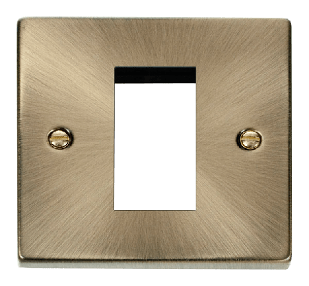 Click Deco VPAB310 Antique Brass New Media Single Aperture Plate