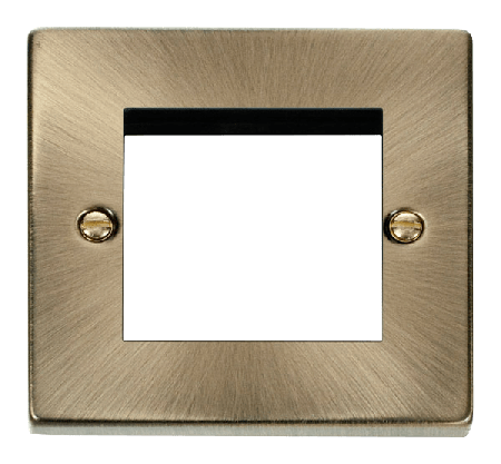 Click Deco VPAB311 Antique Brass New Media Twin Aperture Plate