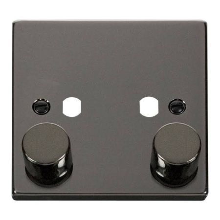 Click Deco Black Nickel 2G Empty Dimmer Plate | VPBN152PL