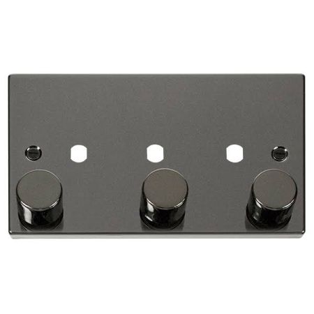 Click Deco Black Nickel 3G Empty Dimmer Plate | VPBN153PL