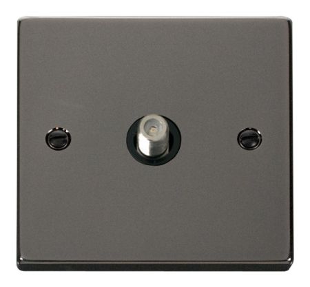 Click Deco Black Nickel Satellite Socket Black Insert VPBN156BK