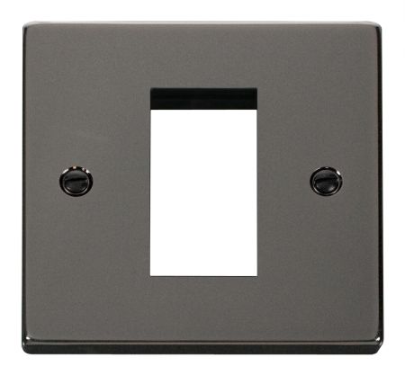 Click Deco Black Nickel Single Aperture Unfurnished New Media Plate VPBN310