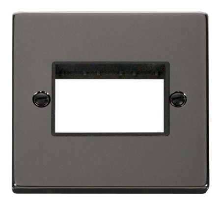 Click Deco Triple Aperture Black Nickel Unfurnished Plate Black Insert VPBN403BK
