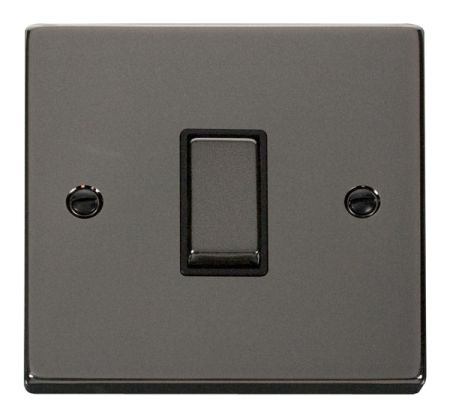 Click Deco Ingot Black Nickel 1 Gang Light Switch Black Insert VPBN411BK