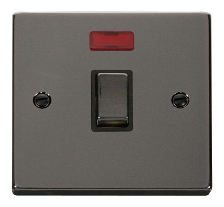 Click Deco Ingot Black Nickel 20a DP Switch C/W Neon Black Insert VPBN723BK