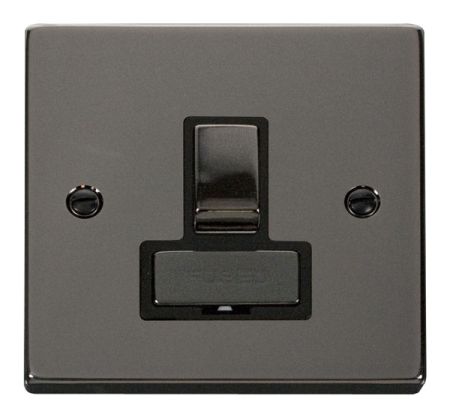 Click Deco Ingot Black Nickel Switched Fused Spur Black Insert VPBN751BK