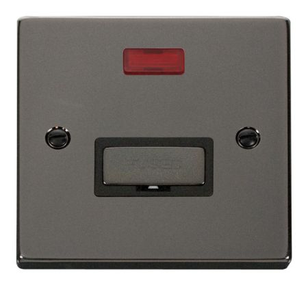 Click Deco Ingot Black Nickel Unswitched Fused Spur C/W Neon Black Insert VPBN753BK