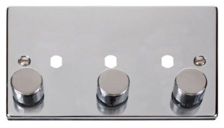 Click Deco Polished Chrome 3G Empty Dimmer Plate | VPCH153PL