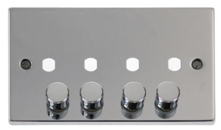 Click Deco Polished Chrome 4G Empty Dimmer Plate | VPCH154PL