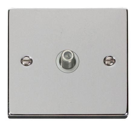 Click Deco Polished Chrome Satellite Socket White Insert VPCH156WH