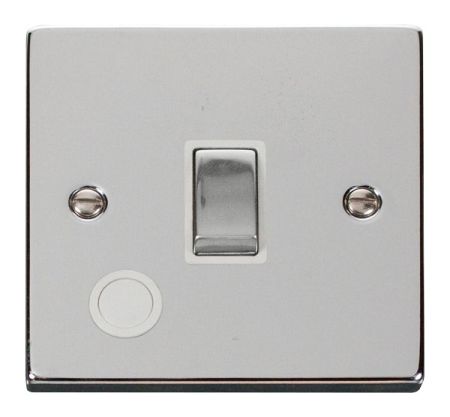 Click Deco Ingot Polished Chrome 20A DP Switch & Flex Outlet White Insert | VPCH522WH