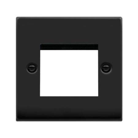 Click Deco Single Double Matt Black New Media Plate | VPMB311